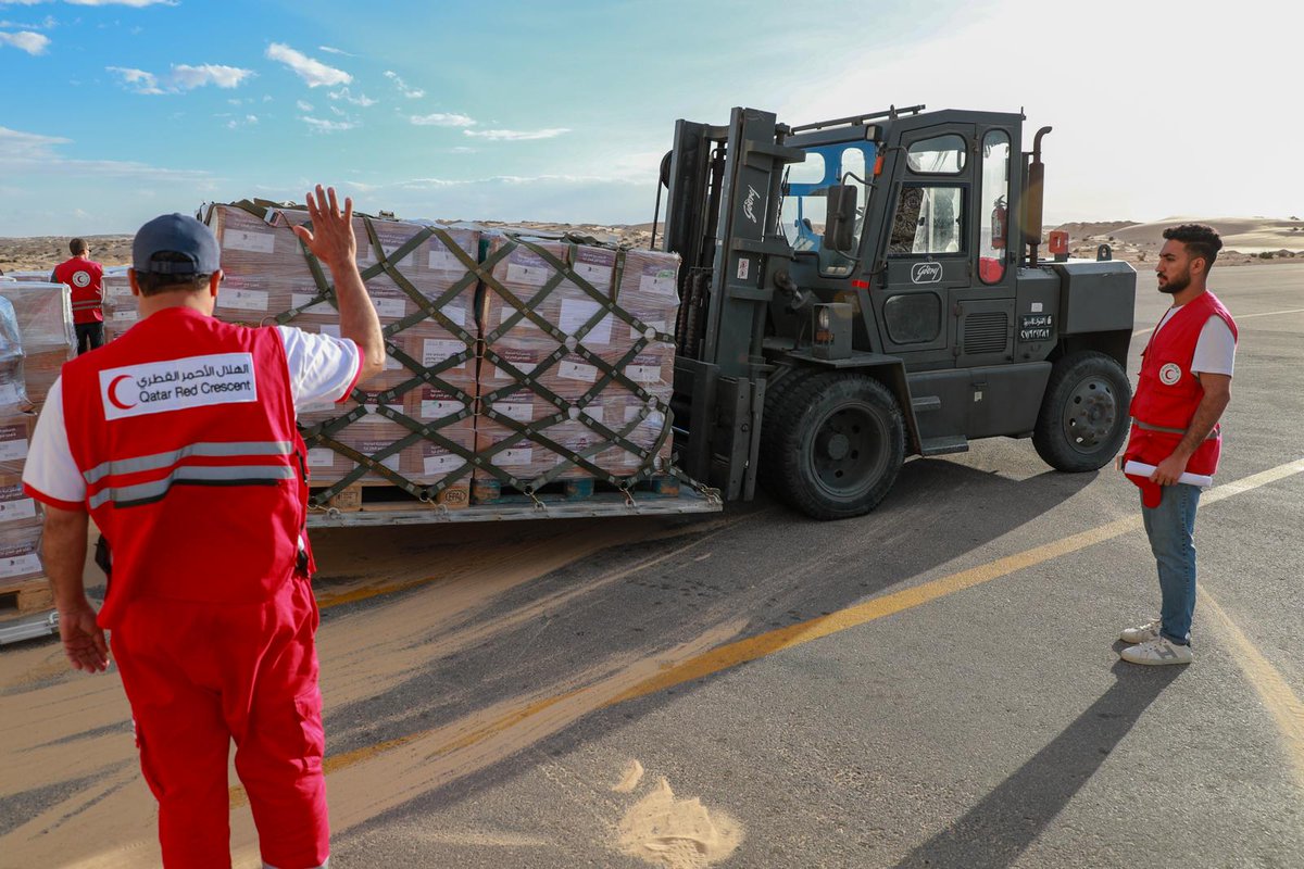 86th Qatari aid plane for Gaza arrives in Egypt, new batch of wounded evacuated to Doha